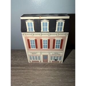 Vintage 1995 The Cat's Meow Village Schneider's Bakery Series XIII Wood Block